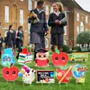 Señales Decorativas de Jardín para la Temporada de Regreso a Clases Transfronteriza, Manzana de Temporada de Regreso a Clases, Búho, Elementos de Autobús Escolar, Decoraciones para Jardín y Césped al Aire Libre