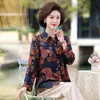 Camisas de Algodón y Seda de Verano para Mujeres de Mediana Edad y Mayores, Tops de Talla Grande para Primavera y Otoño de Madres Mayores, Ropa para Abuelas, Camisas de Manga Larga para Esposas
