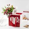 Día del Maestro Bolsa de Regalo para Ramo Grande Cuadrada Espesa Bolsa de Tote Creativa Bolsa de Papel para Regalo con Globo