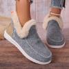 Comercio transfronterizo zapatos de algodón para mujer de talla grande 2024 invierno nuevo europeo y americano gamuza botas de nieve mujer 43 yardas