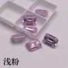 Zirconio Rectangular Rosa Claro Corte Esmeralda al por Mayor, Rubí Rosa Claro Piedra Suelta, Circonita Cúbica Corte Facetado