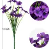 Dropshipping Internacional Decoração de Casamento Flores Artificiais Violeta Flores Falsas Arranjo de Flores Guia de Estrada Plantas Verdes Artificiais Arranjo Floral de Plástico