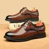Sapatos Masculinos Transfronteiriços Outono Novo High-End Negócios Formal Sapatos de Couro Sapatos Sociais Masculinos Estilo Britânico Noivo Casamento Trabalho