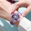 Reloj 3D de dibujos animados para niños transfronterizos con luces intermitentes de colores, reloj electrónico de música digital luminoso, regalos para jardín de infantes