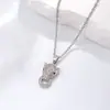 Collar para Mujer Estilo Europeo y Americano Cabeza de Leopardo Lujo Ligero Titanio Acero Microincrustado Cadena para Clavícula No se Desvanece Nicho Colgante Versátil Venta Directa de Fábrica
