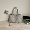 2026 Bolso de Lona Minimalista de Moda de Gran Capacidad para Mujer, Bolso de Hombro Casual para el Trabajo, Bolso de Lona