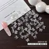 Nuevos Accesorios para Uñas con Forma de Moño Luna Translúcida Estilo Celebridad de Internet Ins Puro Deseo Decoración de Uñas con Moño de Cuello Lateral