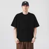 Roupas Masculinas Xintang Estilo Americano Caimento Solto Camiseta Casual de Manga Curta Desgastada para Homens, Top Camiseta Casual Versátil Tendência Resistente.