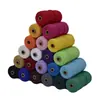Cuerda de Algodón de Tres Hilos de Colores de 4 mm en Stock del Fabricante para Pulseras DIY, Decoración de Tapices, Atado y Cordones