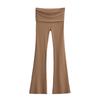 YPFF moda roupas femininas primavera nova dupla camada de cintura esportes calças casuais hot girl elástico slim Micro calças alargadas