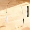 Juguete para Gatos con Ventosa Fuerte, Palo para Provocar, Caña Larga para Autoentretenimiento, Alivio del Aburrimiento, Juguete para Gatos Resistente a Mordeduras con Cabeza Reemplazable, Suministros para Mascotas