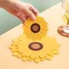 Esterilla Aislante Térmico de Girasol Mantel Japonés Esterilla para Tazón Esterilla para Olla Esterilla para Plato Coaster de Cerezo Lindo Esterilla Anti-planchado Mantel de Mesa