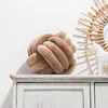 Cojín Decorativo de Color Sólido Transfronterizo, Bola de Cojín de Cuerda de Tres Hilos, Decoración de Cojín para Cabecera de Cama Tejido a Mano, Sofá, Respaldo del Hogar, Ventana Saliente
