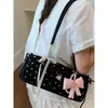 Bolsa Baguete Colorida com Design de Bolinhas Niche Coreano para Mulheres 2026 Novo Modelo Bolsa de Ombro para Uso Diário