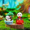 Panda Bao Bao Qing Song Haoyun Caja Sorpresa Panda de la Fortuna Figura de Escritorio Dibujo Animado Juguete de Moda Decoración Regalo