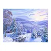 Pintura de diamante 5d 2021 novo diamante completo sala de estar ponto vara tijolo de diamante mostrar cristal inverno neve pintura ponto cruz
