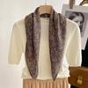 2024 Moda Floral Artística Elegante Cuadrado Pequeño Decoración que Reduce la Edad Primavera y Otoño Bufanda Profesional Bufanda Pequeña Chal para protegerse del frío