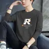 Fabricante Original Moletom Masculino Primavera e Outono Novo de Alta Qualidade Moletom Solto Casual Versátil Camada Base Masculina Manga Longa