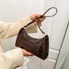 Bolsa feminina portátil mini 2024 inverno nova moda bolsa de ombro elegante gradiente moderno simples bolsa baguete axila