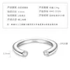 Anillo de Moissanita Doble Cabeza de Alta Gama Simple Transfronterizo al por Mayor Europeo y Americano para Mujer, Plata de Ley 925 Chapada en Oro de 18 Quilates, Anillo Ajustable