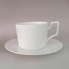 Fábrica de Tangshan atacado xícara de café de cerâmica para chá da tarde europeu branco puro casa criativa e logotipo xícara e pires de porcelana óssea