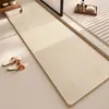 Alfombra de Piso Tejida de Lino para Baño, Absorbente de Agua y de Secado Rápido, Felpudo Antideslizante para Baño, Inodoro y Lavabo, Uso Doméstico