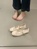 Pés Sem Cansaço! Aumento de Altura Invisível Primavera/Verão 2026 Sapatilhas Francesas de Ballet com Laço Mary Jane Baixas para Mulheres