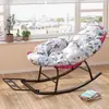 Mecedora, sillón reclinable, silla de jardín para el ocio, mecedora reclinable ampliada, mecedora de ratán arcoíris, sillón reclinable de ocio para sala de estar en casa