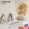 Tijeras para Uñas de Bebé, Cortauñas Específico para Bebés, Lima de Uñas, Set de Cortauñas de Dibujos Animados para Bebés con Seguridad Anti-pellizco