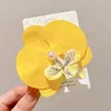 Grampo de Cabelo de Flor para Mulheres, Acessório Tendência para Sessão de Fotos, Atmosfera Vintage de Fada, Estética Azul, Novo Estilo Chinês Presilha Lateral
