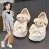 Sapatos de sola macia para primavera e outono, sapatos de couro Lolita para crianças, elegantes sapatos Mary Jane estilo francês, sapatos de couro para meninas, sapatos de princesa