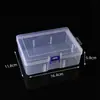 Caja vacía grande de 6 compartimentos, caja de almacenamiento de plástico transparente para componentes de escritorio, caja con tapa abatible para accesorios de ferretería, caja de almacenamiento compartimentada