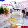 Jarra Fría de Vidrio Engrosada Transparente Resistente al Calor Jarra Fría Tetera Restaurante Olla para Atar Cerveza Olla Pico de Pato Venta al por Mayor