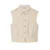 Roupas Femininas 2026 Verão Novo Estilo Europeu e Americano Top Sem Manga Saia Midi 2608775 2612775 Poliéster