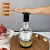 Picadora manual de ajo de acero inoxidable 304, Machacador de ajo, Picadora de cebolla y jengibre, Prensa de ajo multifuncional