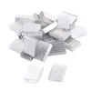 Disipador de calor de aluminio puro Refrigerador de CPU para router electrónico Disipador de calor pequeño 20x14x6 11X11X5MM Blanco plateado