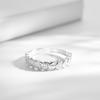 Anillo de dinero bañado en cobre y plata de fabricantes directos Anillo de bolsa de la suerte de flor rica para mujer plata al por mayor regalo de cumpleaños