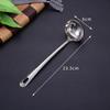 Colher de sopa de aço inoxidável, escorredor de panela quente de restaurante, concha de sopa, colher de sopa doméstica, cabo longo, colher de mingau, utensílios de cozinha, terno