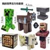 Blocos de Construção Meu Mundo Boneca Bolo Enfeites Decorativos Steve Cartão Aniversário Infantil Sobremesa Mesa Vestir Plug-in