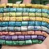 7X10Mm 19 Piezas de Piedra Emperador Natural Cilíndricas Cuentas Multicolor Accesorios para Hacer Joyería DIY Materiales Venta al por Mayor