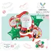 MECRLA Serie Navideña Set de Globos de Papel de Aluminio Papá Noel Muñeco de Nieve Caja de Regalo Decoración de Año Nuevo 2027