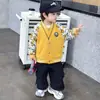 Chaqueta Amarilla de Patito para Niños, Ropa Infantil Estilo Nuevo Primavera y Otoño 2026, Sudadera de Béisbol para Bebé de Otoño