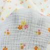 Estampado de Racimo de Flores Pequeñas Tela Crepé Estampada de Doble Capa 100% Algodón Ropa de Casa de Algodón para Bebé Tela para Babero