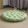 Cojín de Lino para Sentarse Cruzado, Esterilla de Tatami de Color Sólido Estilo Japonés, Cojín Engrosado para Meditación, Cojín Suave y Transpirable para Ventanas de Mirador