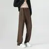 Nuevos Pantalones Holgados de Pierna Recta para Hombre Otoño 2026 con Lazos, Pantalones de Traje Elegantes de Moda, Caídos, sin Planchar
