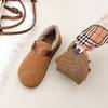 Novos Estilos de Sapatos Birkenstock de Inverno para Mulheres, Forrados com Lã, Espessados, Quentes, Sapatos Casuais Preguiçosos, Dois Usos, Sapatos de Algodão Retrô de Uma Perna