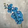 Decoración de Mesa Escandinava de Falenopsis de 9 Cabezas Impresa en 3D Película Floral de Boda Flor Artificial de Falenopsis Accesorios para Fotografía