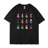 2022 Comercio Exterior Verano Nuevo Harajuku Nuevo Niños y Niñas Divertido Dibujos Animados Estampado Cuello Redondo Camiseta Comercio Exterior Nuevo