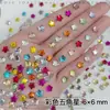 Pedras Strass de Fundo Plano Flor de Ameixa para Nail Art, Pequenas Flores Coloridas Brilhantes Decorações de Unhas, Unhas Brancas e Rosas, Strass K9 Atacado