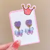 Presilha de orelha de desenho animado de princesa borboleta fofa joia brincos sem furo adoráveis estudante brincos de menina doce prêmio